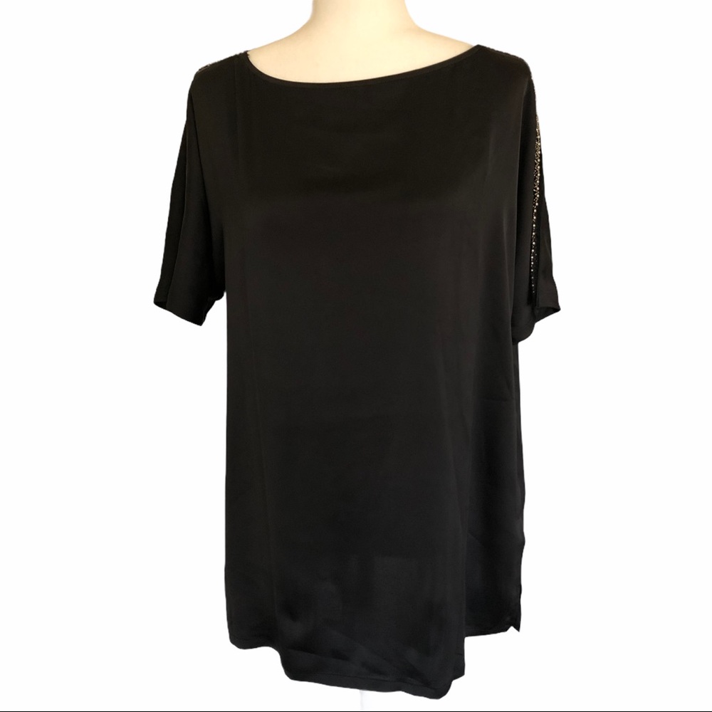 The Limited Beaded Satin Top M